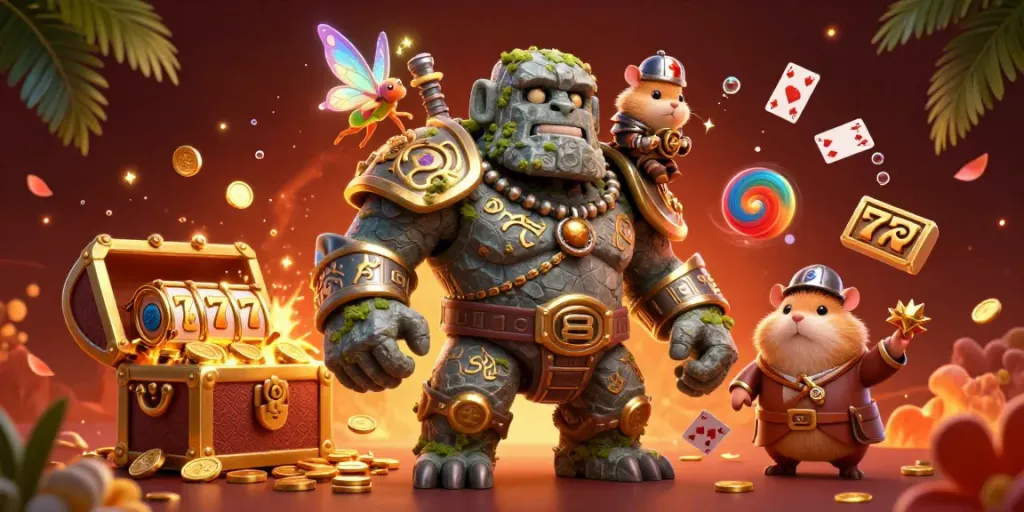 Experience thrilling sv88 action in a vibrant casino adventure with magical characters and slot game elements.
