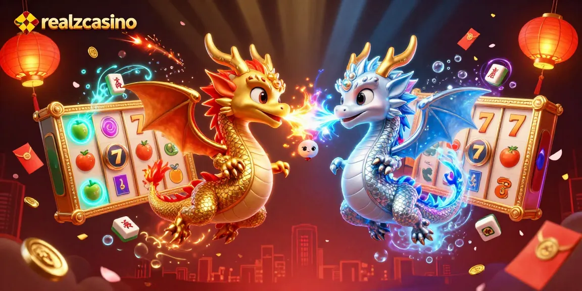 Spielen Sie bei realzcasino und erleben Sie ein fesselndes Glücksspielabenteuer mit Drachen und Slot-Motiven.