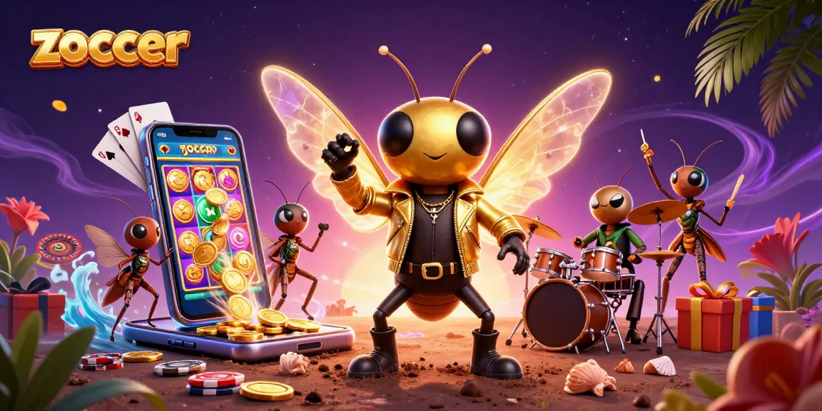 Engage with zoccer casino's vibrant themes of luck and high stakes in this dynamic scene.